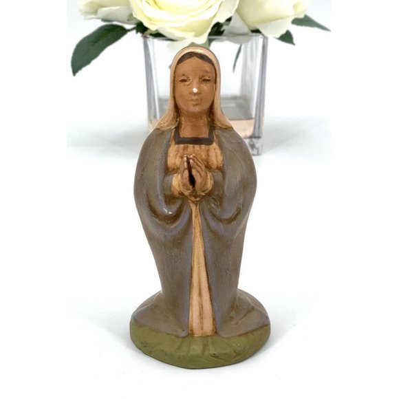 Handmade Ceramic Christmas Nativity Figurine 8 Piece Set Mary Joseph Jesus *SEE* - Picture 3 of 12